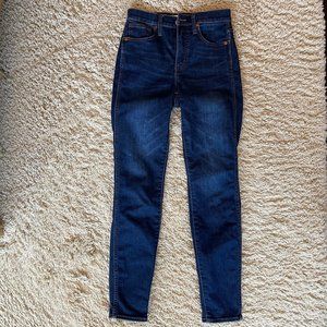 Madewell 10-inch Highrise Blue Skinny Jean - Size 25